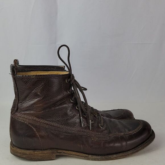 Frye Phillip Brown Leather Casual Work Boots - Picture 2 of 16